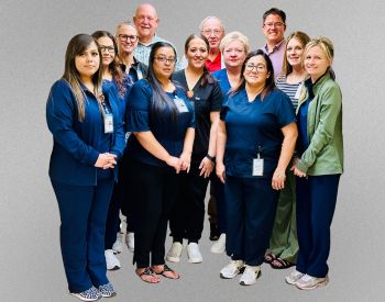 Clinic staff standing