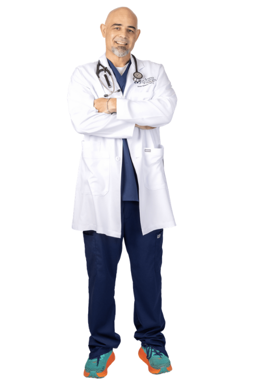 Jared Nielson, FNP-C, standing